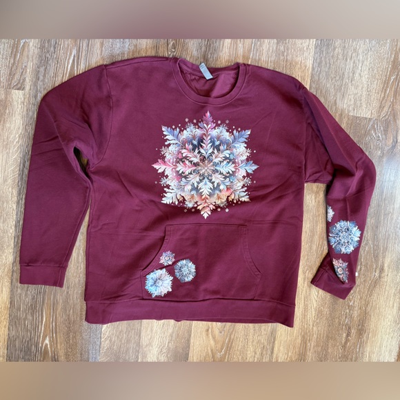 Next Level Apparel Tops - Snowflake Next Level XXL Crewneck‎ Sweatshirt.